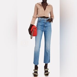 Mother Tippy Top Frisky Flood Jeans in Crashing Size 26
